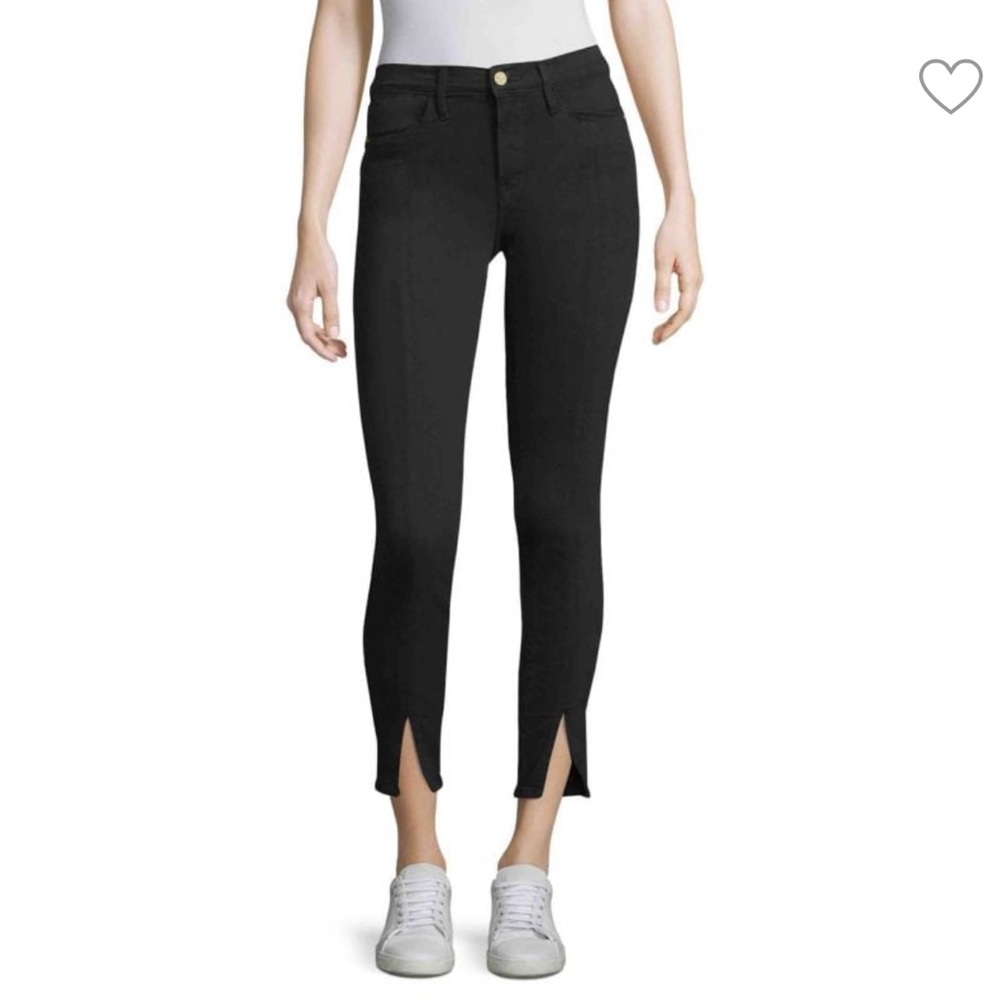 FRAME Le High Skinny Front Split Jeans